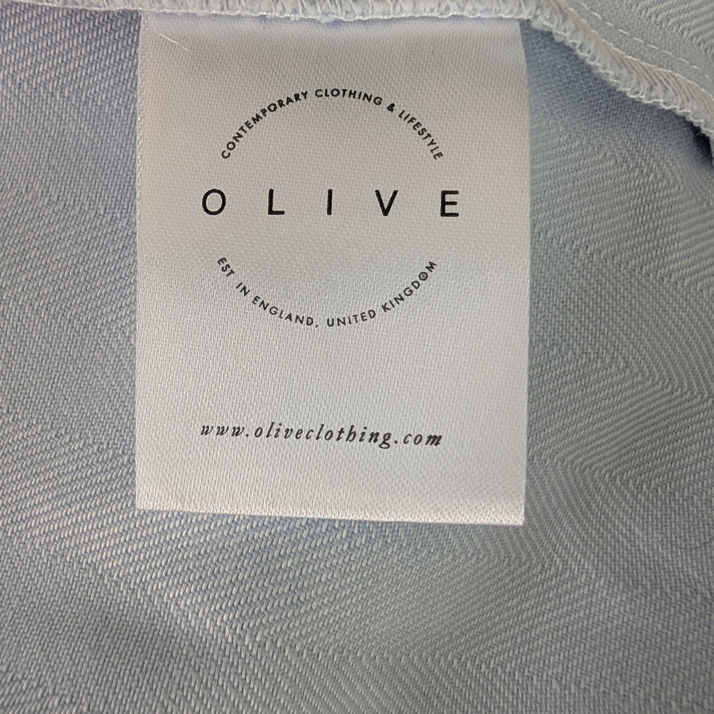 OLIVE Casual Blue Sleeveless Contemporary Cottage core Neutral Maxi Sundress L - Picture 12 of 13